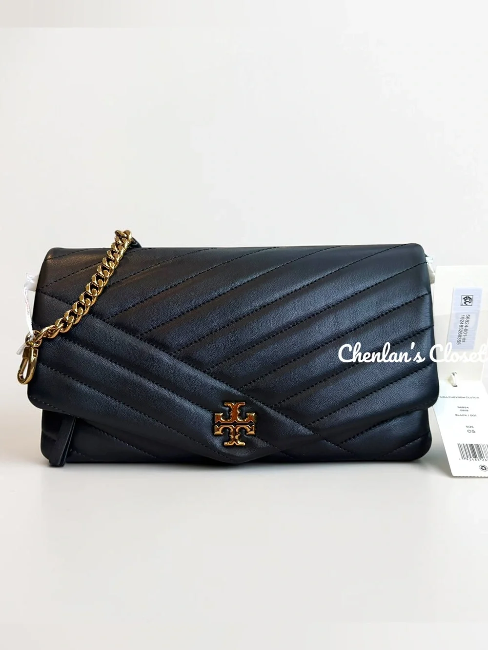 NWT Tory Burch Kira Chevron Clutch/ Shoulder Bag